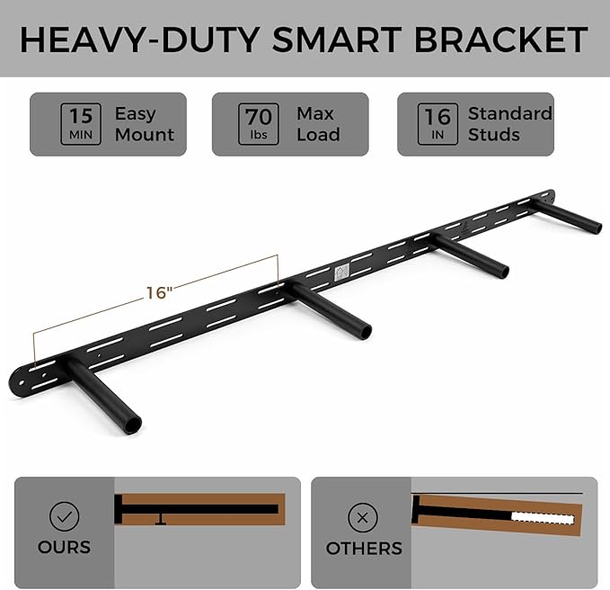 Rusitc Floating Shelves 60 inch Long 8 "deep Set of 2, Heavy Duty Wood Wall