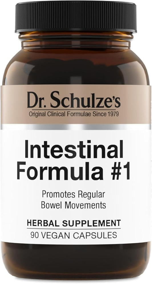 Dr. Schulze's Intestinal Formula #1 Colon Bowel Cleanse Laxative Capsules, 90 Count (90 Capsules) - Packaging May Vary