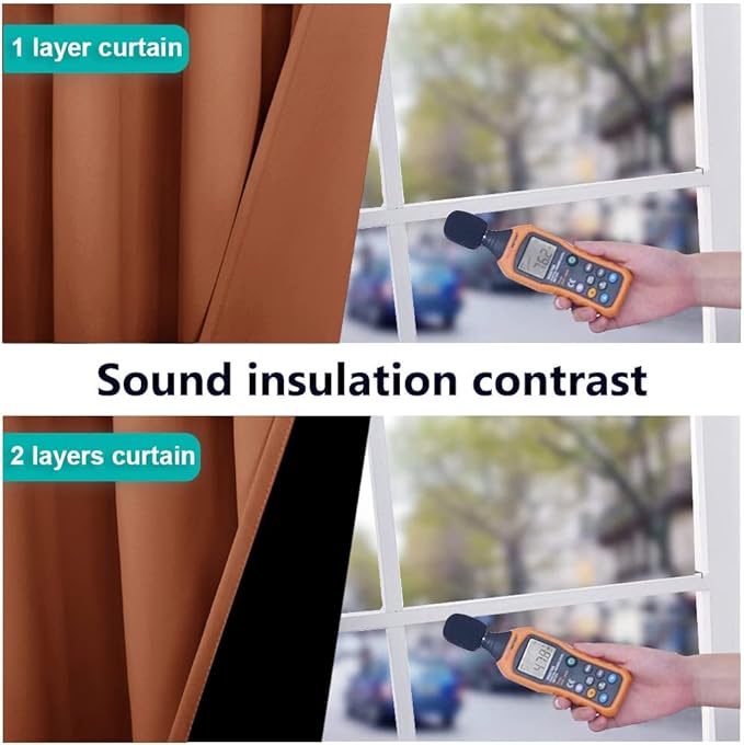 NICETOWN 100% Blackout Blinds, Burnt Orange, Laundry Room Decor Window