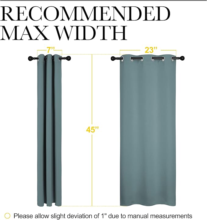 NICETOWN Modern Blackout Curtains Noise Reducing, Thermal Insulated and Privacy