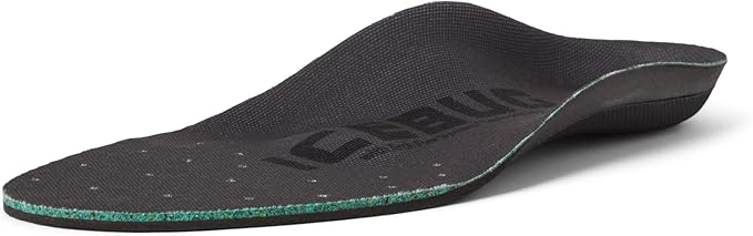 Icebug Comfort Insoles with Dynamic Arch Support, Charcoal High Arch, M 6/W 7.5-8