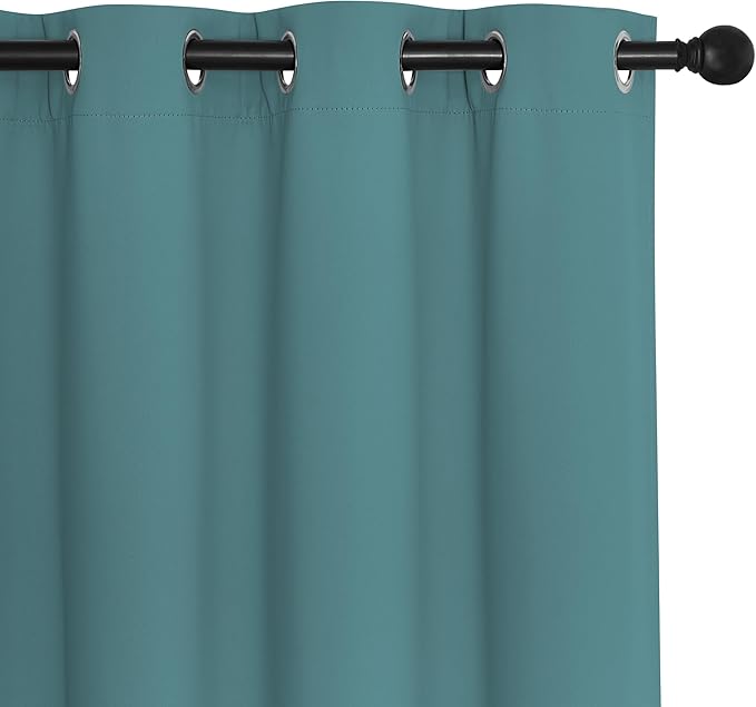 NICETOWN Sea Teal Blackout Curtains