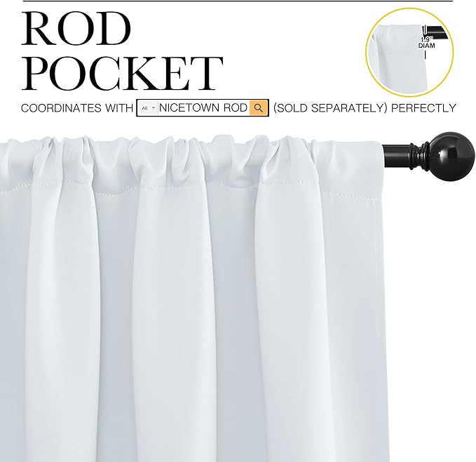 NICETOWN Bedroom Window Curtain Panels