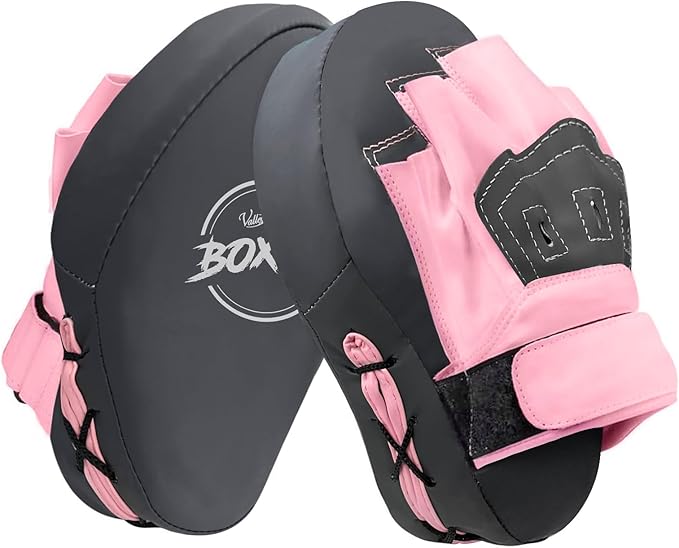 Valleycomfy Boxing Curved Focus Punching Mitts- Leatherette Training Hand Pads