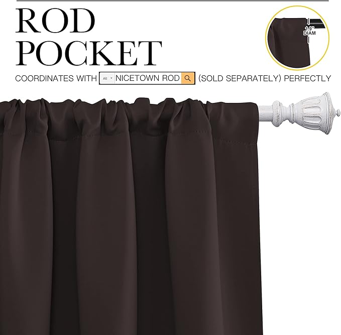 NICETOWN Blackout Curtain Panels 72 inches