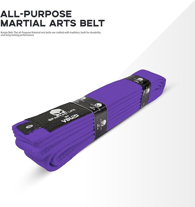 Karate Belt, All-Purpose Martial Arts Belt, Judo, Taekwondo Belt, Durable MMA Color Rank TKD Belt Size 0-6.