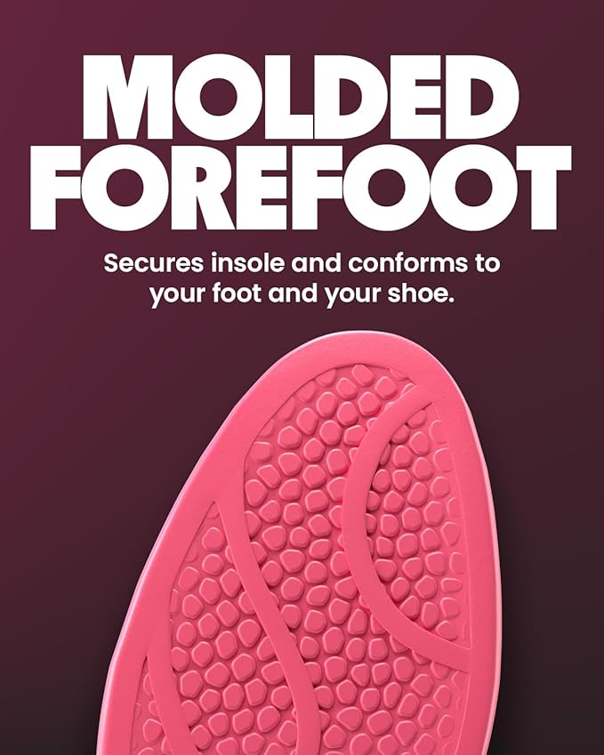 MOVE Baseline - All-Purpose Insoles - Sock Liner - Ultra Thin Shock Absorption - Maximum Freedom of Movement and Energy Return for Cleats, Shoes, Running, Basketball, Baseball (M5-5.5/WM6.5-7)