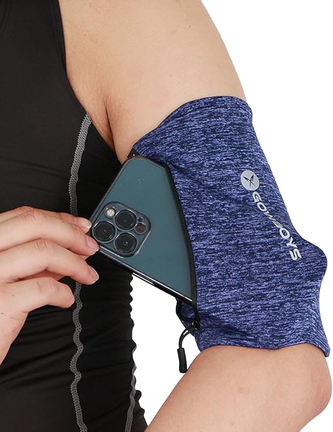 Running Phone Armband for Men Women,Universal Arm Bands for Phones Below 8 Inches,Waterproof Cell Phone Armband for Hiking,Running,Cycling,Climbing(Blue S)