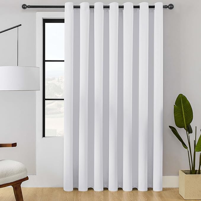 ChrisDowa Room Divider Curtain 84 Inches Long, Wide Blackout Sliding Door