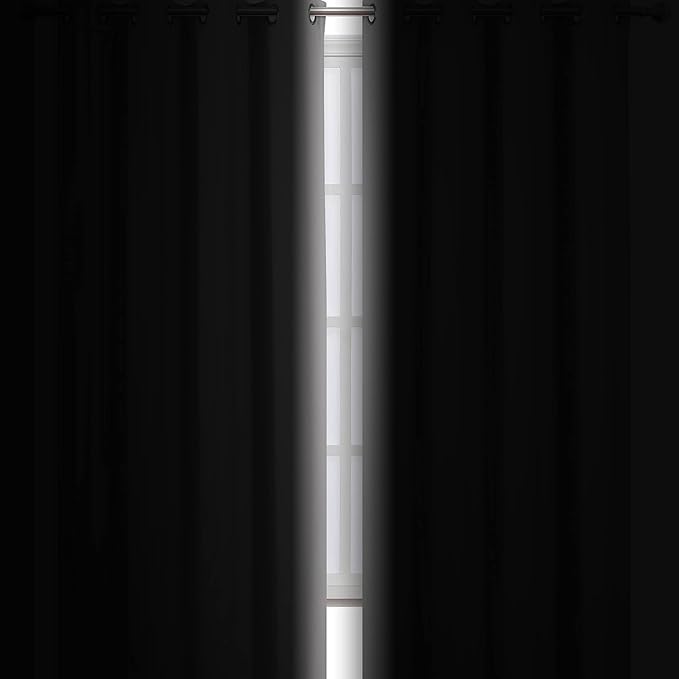 LEMOMO Light Grey Blackout Curtains 34 x 63 Inch Length/Set of 2 Curtain
