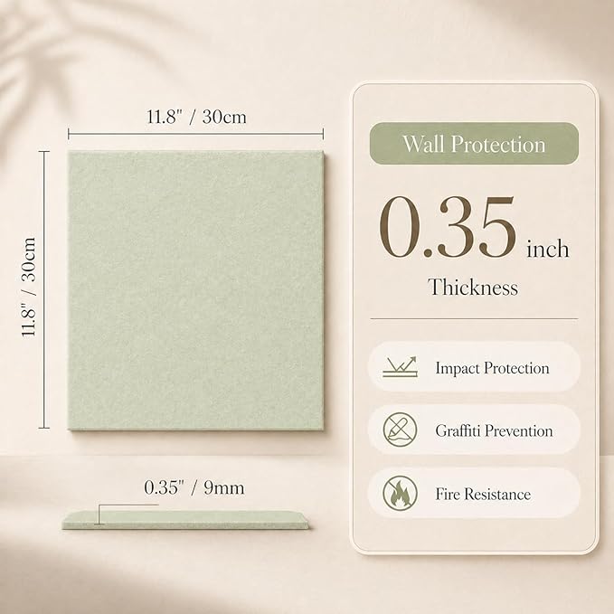 Large Cork Boards for Walls – 36" x 24" Self Adhesive Felt Wall Tiles