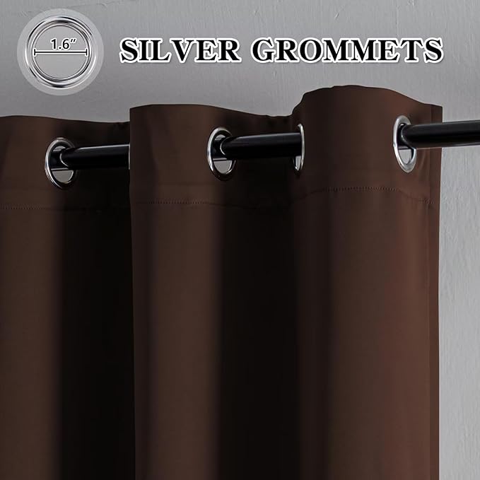 IGEMAEVE Blackout Curtains 108 Inch Length 2 Panels Set, Grommet Energy Saving