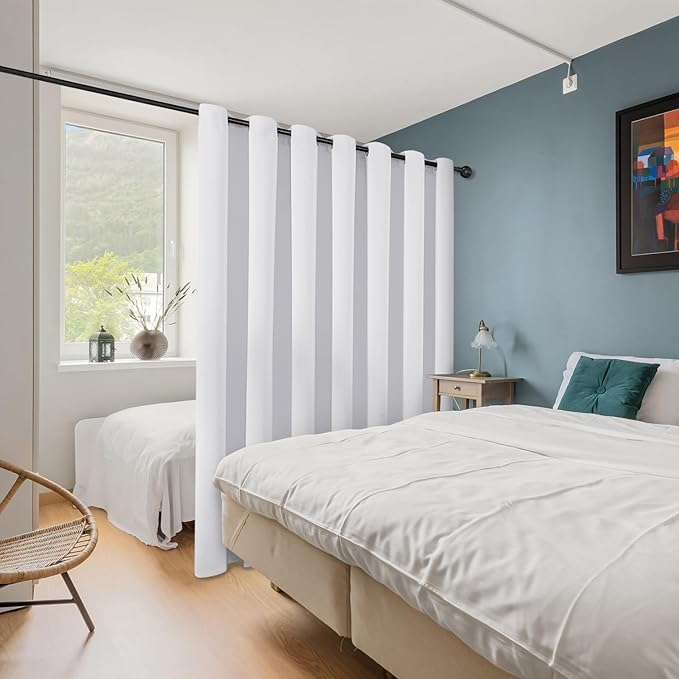 ChrisDowa Room Divider Curtain 84 Inches Long, Wide Blackout Sliding Door