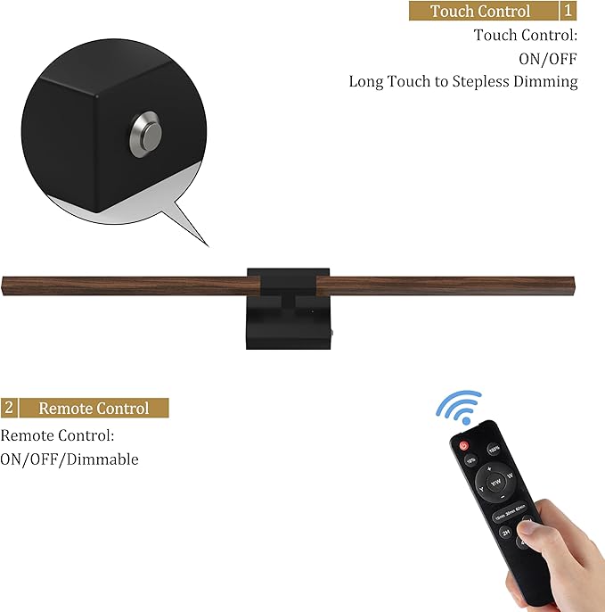 Rayogale Rechargeable Battery Operated Wall Sconce Set Two, 8000mAh Cordless