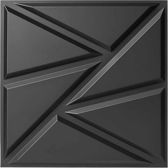 Sonicism 2D Wall Panels Adhesive Area Upgrade 32 Pack, 0.7”x11.8”x11.8”Wall