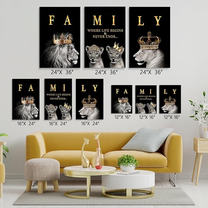 GUBIYU Family Where Life Begins Love Never Ends Word Sign Wall Decor, Letters