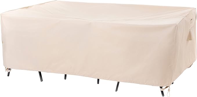 F&J Outdoors Waterproof Anti-UV Heavy Duty Rip-stop Fabric Extra Large Patio Furniture Covers, 140"x86"