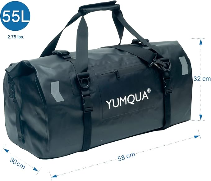 Waterproof Duffel Bag, Large Duffle Bag for Travel Heavy Duty Dry Bag with Durable Strap & Handle for Outdoor Motorcycle Boating Rafting Kayaking Paddleboarding
