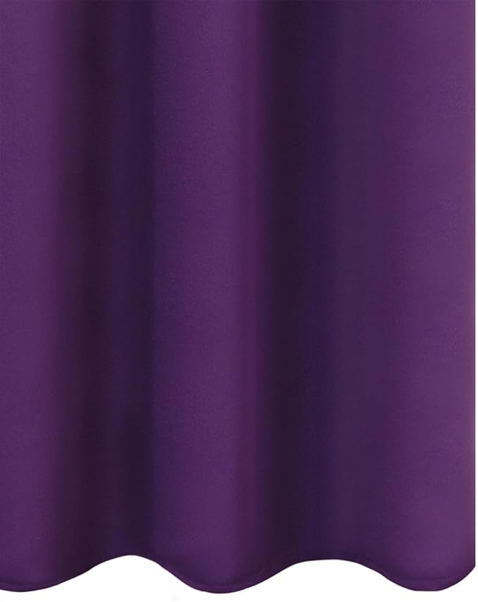 LEMOMO Purple Blackout Curtains 42 x 54 Inch Length Set of 2 Panels Grommet