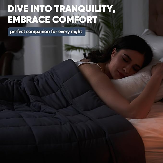 yescool King Size Weighted Blanket for Adults (20 lbs, 80” x 87”, Grey) Cooling Heavy Blanket for Sleeping Perfect for 190-210 lbs, Breathable Blanket for Adults & Couple All Season, Machine Washable