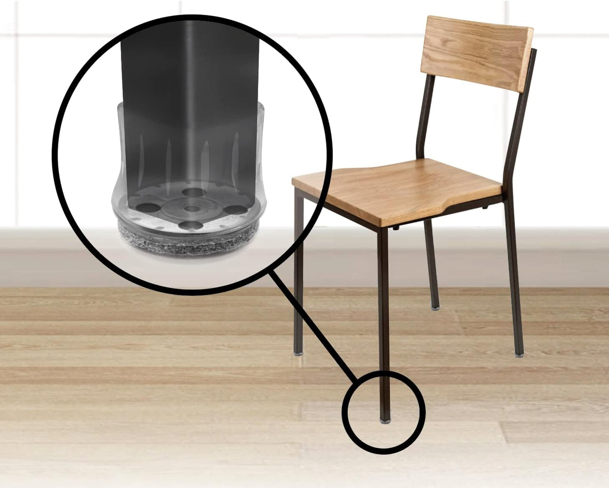 Slipstick GorillaFelt Chair Leg Floor Protectors for Hardwood Floors, Clear Sleeve Felt Pads for Furniture That Stay On, Fits Round & Square Legs, Includes 8 Premium Transparent Chair Socks, CB182