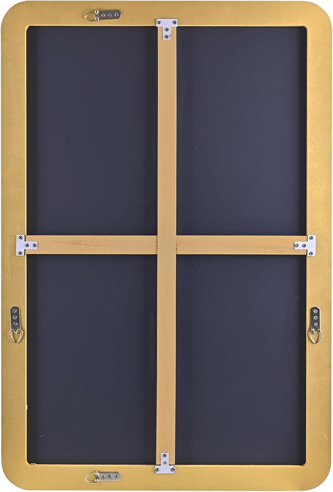 Gold Bathroom Wall Mirror,24 x 36 Inch Rectangle Vanity Modern Mirror with Tempered Glass Mirror for Bedroom, Living Room orEntryway (24x36 Gold)