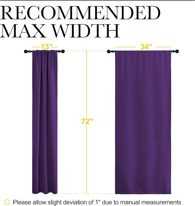 NICETOWN Blackout Curtains for Living Curtains, Triple Weave Home Decoration