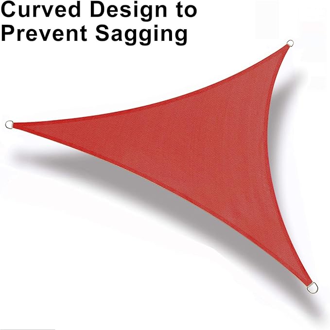 LOVE STORY Custom Size 6'x6'x6' Terra Red Sun Shade Sail Triangle Sunhsade Fabric Awning Canopy for Patio Backyard Carport Pergola (Customized)
