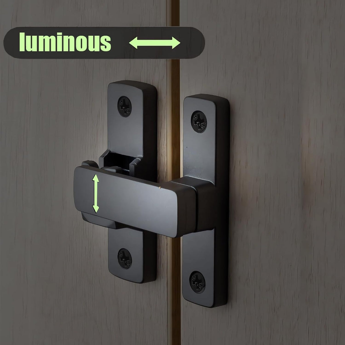 90/180 Degree Barn Door Lock, Small Flip Gate Latches Protect Privacy Sliding Door Latch Lock for Swing Door, Cabinet, Bathroom, Garden, Window, Outdoor