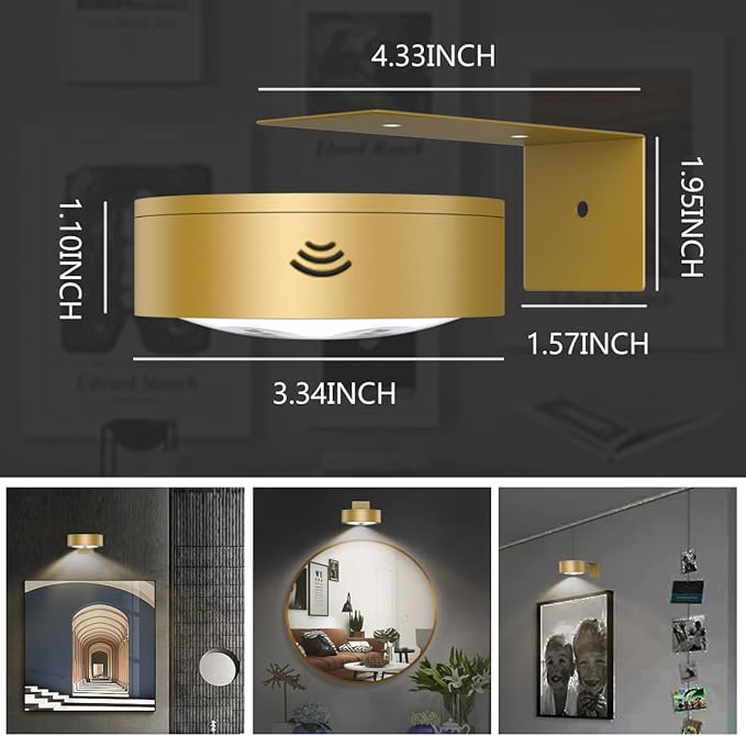 3Pack Picture Light Battery Operated Painting Lights
