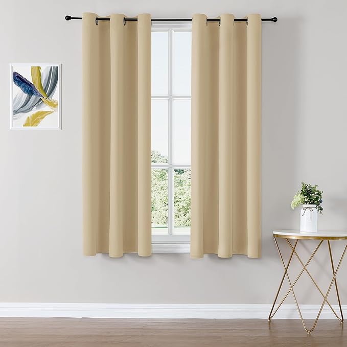 ChrisDowa Small Window Curtains 50 inches Long