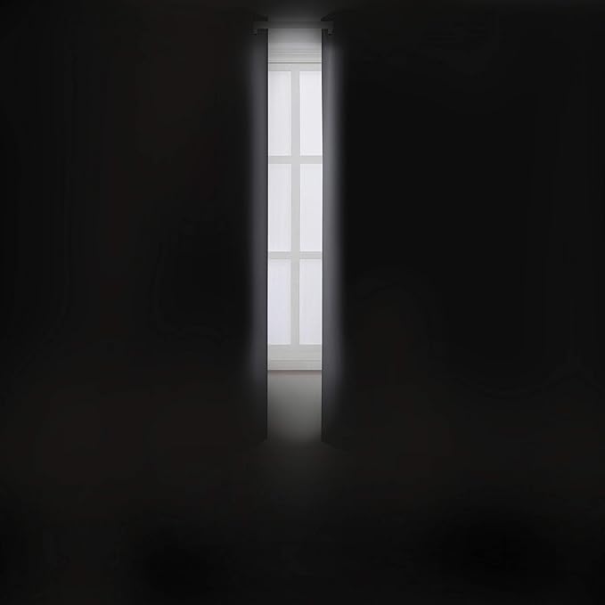 LEMOMO Grey Blackout Curtains 34 x 54 Inch Length/Set of 2 Curtain