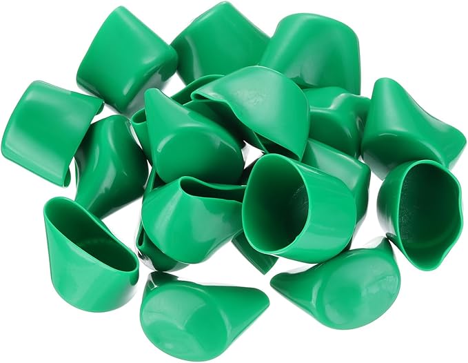 uxcell 20pcs Rubber End Caps 47mm(1 7/8") ID Vinyl PVC Round Tube Bolt Cap Cover Screw Thread Protectors Dark Green