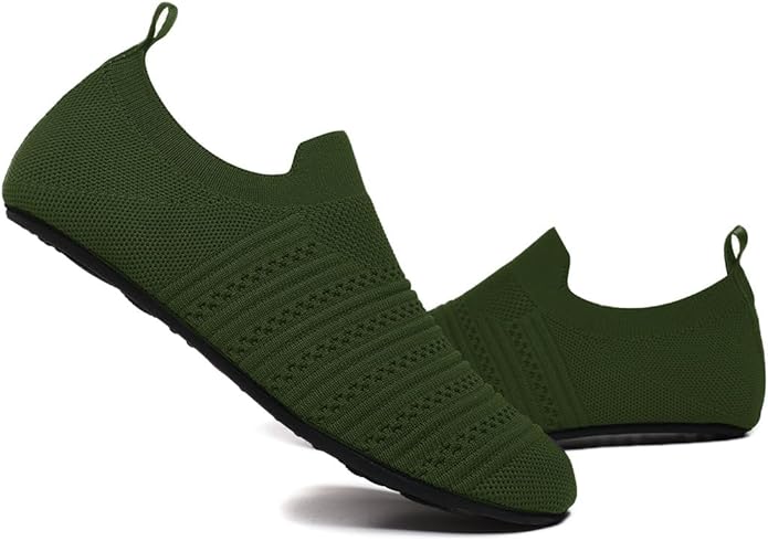 QZKDM Lightweight Slip on Grip Indoor House Slippers Barefoot Non Slip Home Exercise Yoga Shoes for Men Women