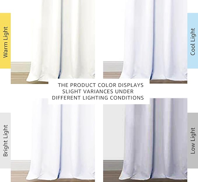 NICETOWN White 100% Blackout Curtains