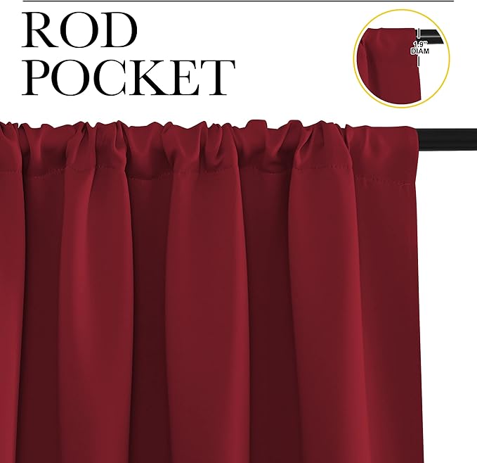 NICETOWN 40 inch Curtains for Small Windows, Thermal Insulated Privacy Short