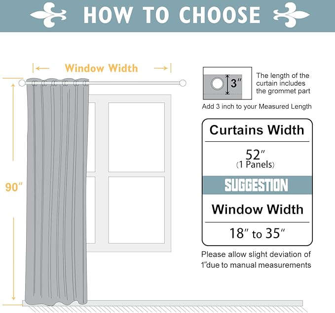 ChrisDowa Blackout Curtains 90 Inches Long