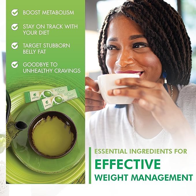 Lean + Green, Premium, 100% Japanese Green Tea, Garcinia Cambogia (as Super Citrimax) & Gymnema Sylvestre, for Weight Management, Appetite Control 24 ct - 2 Boxes, Javita