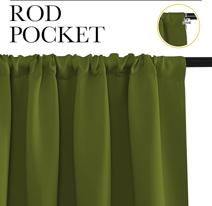 NICETOWN Blackout Curtains for Living Curtains, 1 Pair, 34-inch W x 84-inch L