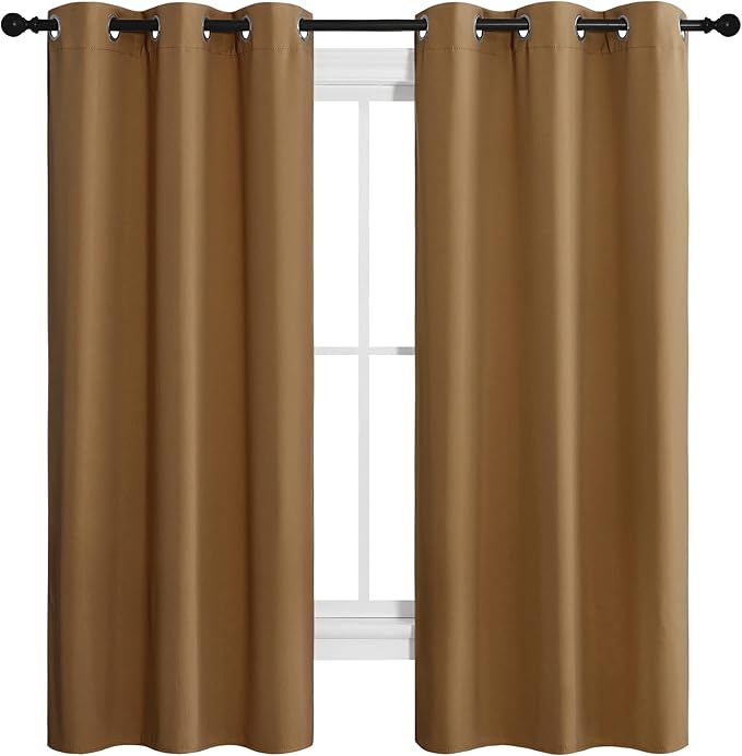 NICETOWN Sleek Blackout Curtains 68 inches Length