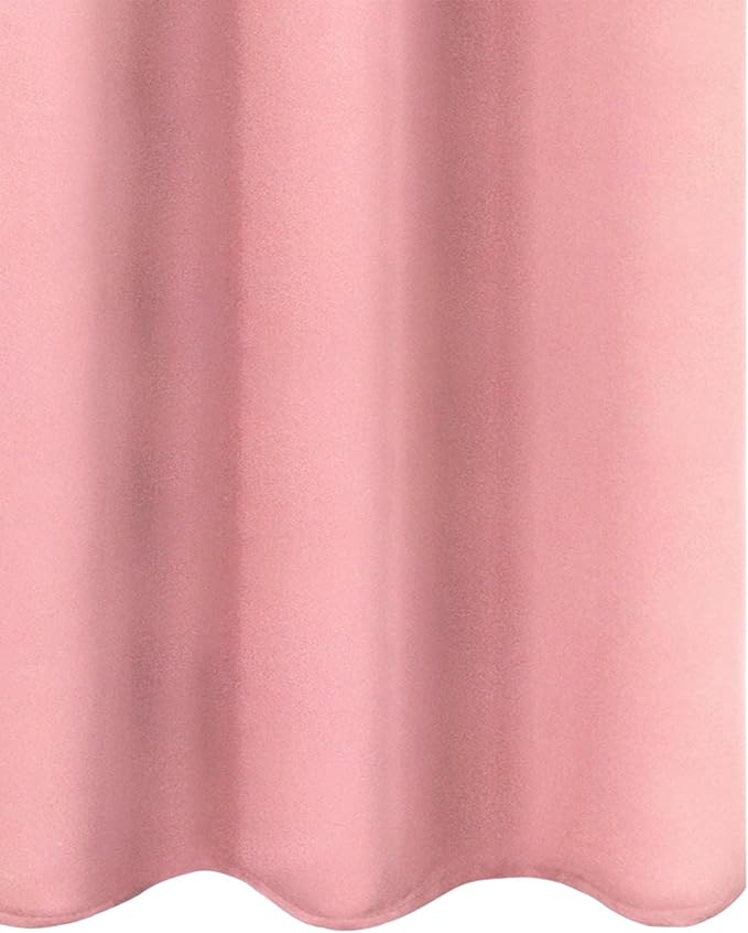 LEMOMO Blackout Curtains 66 x 72 Inch Long Pink Curtains Set of 2 Panels Room