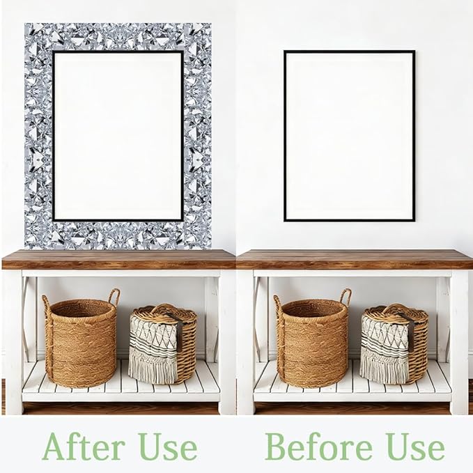 Diamond Wallpaper Border Peel and Stick 196.9 x 3.9 Inch Wall Border Trim
