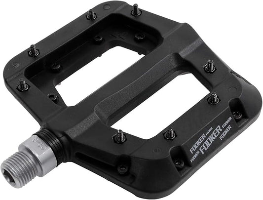 FOOKER MTB Pedals Mountain Bike Pedals 3 Bearing Non-Slip Lightweight Nylon Fiber Bicycle Platform Pedals for BMX MTB 9/16"