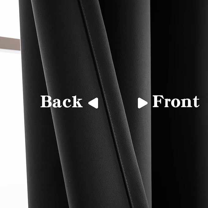 IGEMAEVE Blackout Curtains 90 Inch Length 2 Panels Set, Grommet Energy Saving