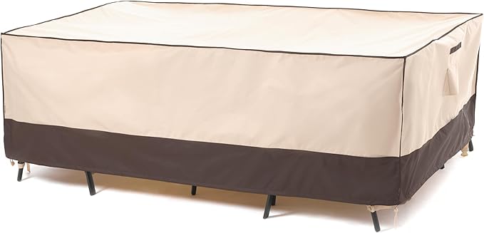 F&J Outdoors Patio Furniture Cover, Waterproof UV Resistant for Table & Chairs Set, 62"Wx42"Dx27.5"H