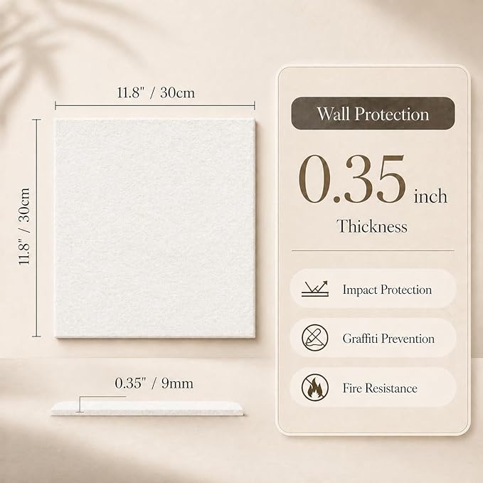 Large Cork Boards for Walls – 48" x 36" Self Adhesive Felt Wall Tiles