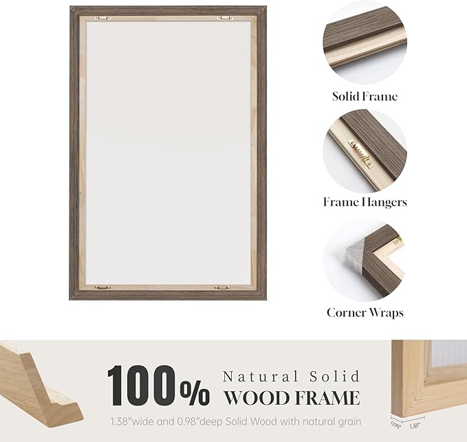 Framed Sage Green Boho Wall Art Bedroom, 3 Piece Neutral Bohemian Botanical