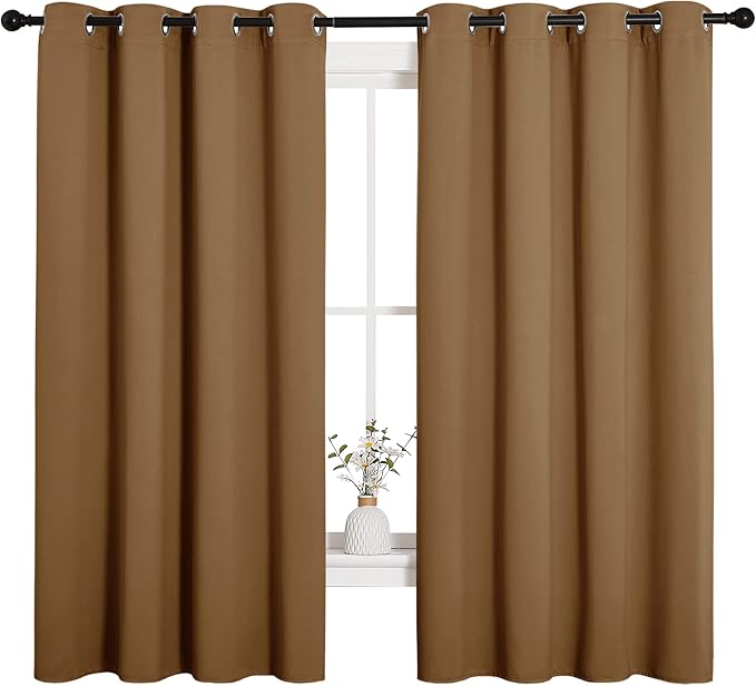 NICETOWN Sleek Blackout Curtains 68 inches Length