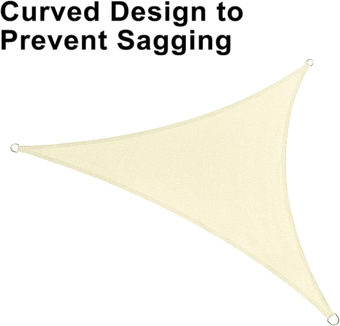 LOVE STORY Custom Size 8'x8'x11.3' Butter Cream Sun Shade Sail Right Triangle Sunhsade Fabric Awning Canopy for Patio Backyard Carport Pergola (Customized)