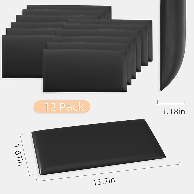 3D Anti-Collision Wall Padding for Kids, Self-Adhesive Headboard Panels for